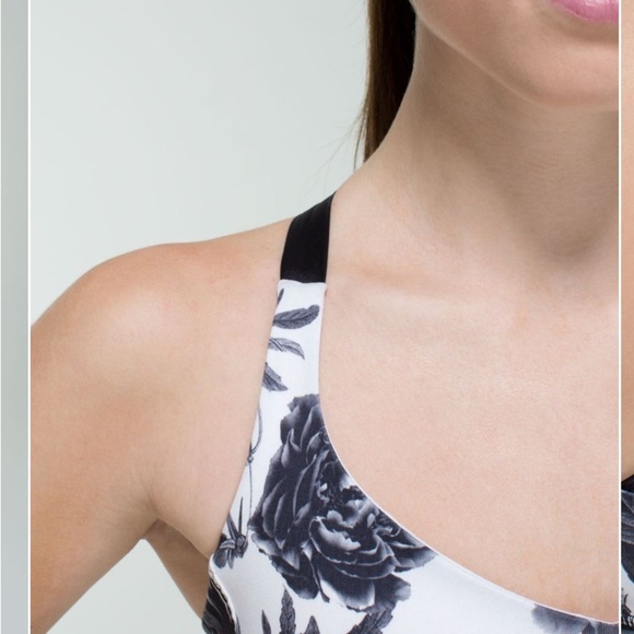 Lululemon practice daily tank top brisk bloom black white floral - Picture 3 of 5